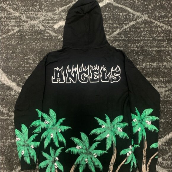 Palm Angels Fire Skull Palm Tree Hoodie Men’s Large - Picture 4 of 4